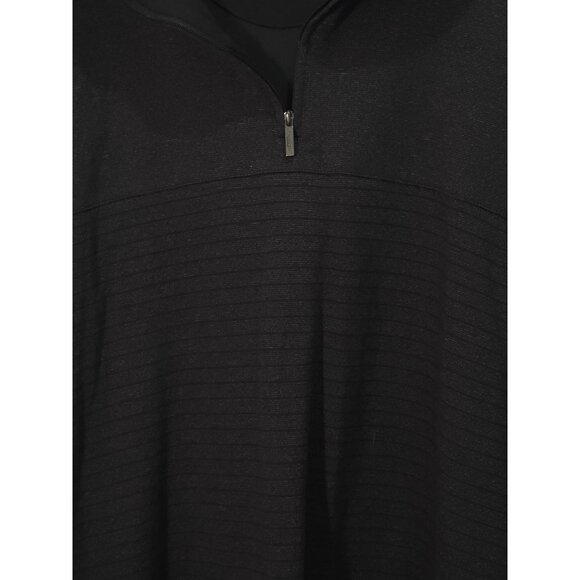 Van Heusen Men's Black Half-Zip Long Sleeve Pullover Sweatshirt L/G Size - Picture 5 of 15
